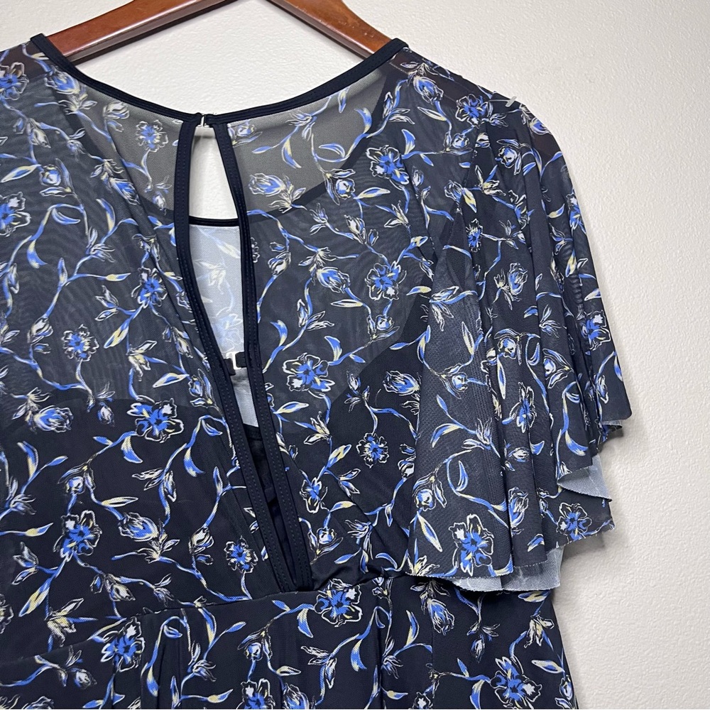 BLOOMCHIC Floral Mesh Swim Dress - Picture 8 of 15